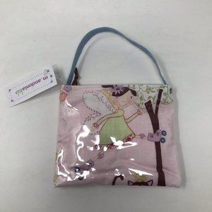 M Andonia Little Girls Mini Flat Tote with Pink Fairy and Cat Print NEW
